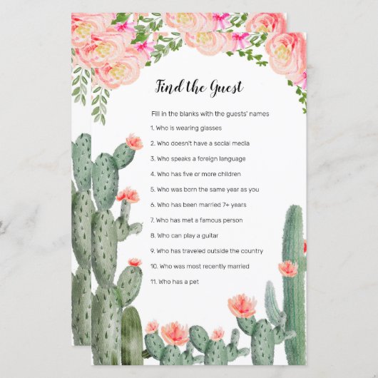 Succulente bloemengroen vind de gastgame (Voorkant / Achterkant)