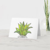 Succulente boekenkaart kaart (Achterkant)