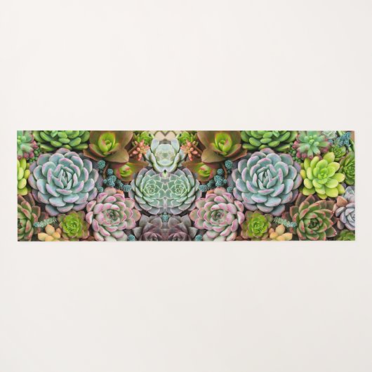 Succulente botanische tuinbouw yogamat (Achterkant (horizontaal))
