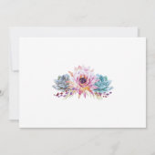 Succulente Bridal Shower Uitnodiging (Achterkant)