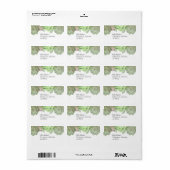 Succulente bruiloft Adresetiketten Etiket (Full Sheet)
