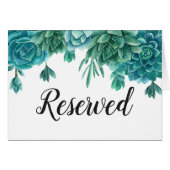 Succulente bruiloft. Cactus gereserveerd teken. bo (Voorkant Horizontaal)