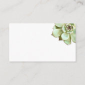 Succulente Bruiloft Lege Behuizing Kaart Visitekaartje (Achterkant)