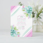 Succulente bruine bruine roze RSVP (Staand voorkant)