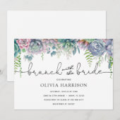 Succulente brunch met de bruidsdouche uitnodiging (Voorkant / Achterkant)