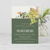 SUCCULENTE CACTUS FLORAL WATERVERF KOUPLEKKEN KAART (Staand voorkant)