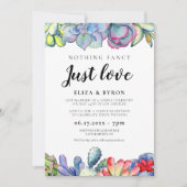 Succulente cactus, gelukkig ooit na feestje kaart (Voorkant)