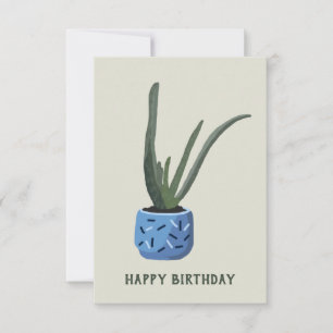 Succulente Cactus Happy Birthday-kaart Kaart