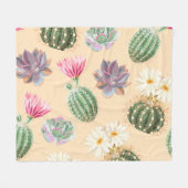 Succulente cactus: hoog detailpatroon fleece deken (Voorkant (Horizontaal))