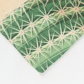 Succulente cactus: hoog detailpatroon fleece deken (Hoek)