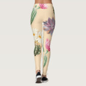 Succulente cactus: hoog detailpatroon leggings (Achterkant)