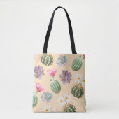 Succulente cactus: hoog detailpatroon tote bag (Voorkant)