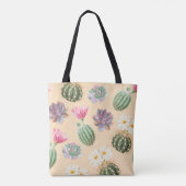 Succulente cactus: hoog detailpatroon tote bag (Achterkant)