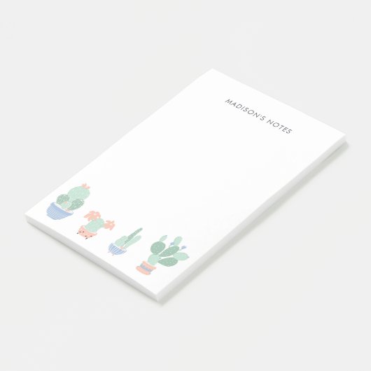 Succulente cactus illustratie Schattigee Post-it n Post-it® Notes (Schuin)