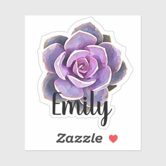 Succulente Cactus Naam Sticker (Vel)