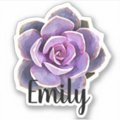 Succulente Cactus Naam Sticker (Voorkant)