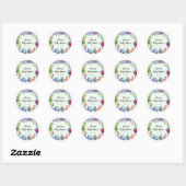 Succulente cactus waterverf Baby shower Ronde Sticker (Vel)