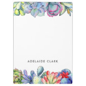 Succulente cactus waterverf klembord (Achterkant)