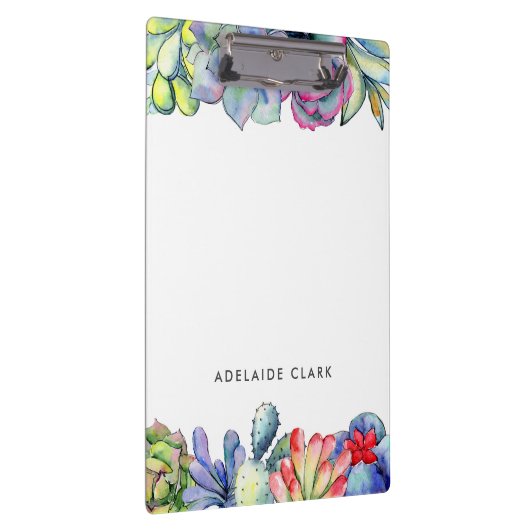 Succulente cactus waterverf klembord (Rechts)