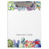 Succulente cactus waterverf klembord (Voorkant)