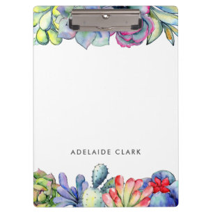 Succulente cactus waterverf klembord