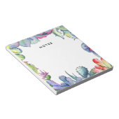 Succulente cactus waterverf notitieblok (Schuin)