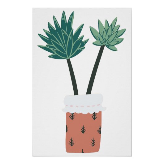 succulente cactuspot perfect poster (Voorkant)