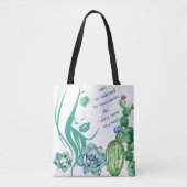 Succulente Canvas tas (Voorkant)
