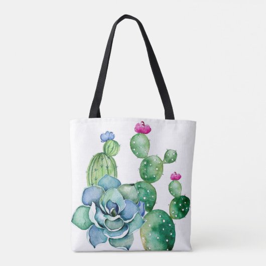 Succulente Canvas tas (Achterkant)