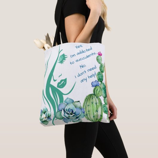 Succulente Canvas tas (Dichtbij)