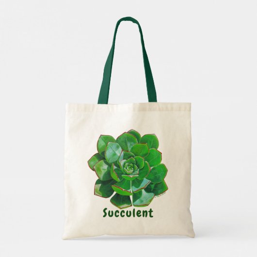 Succulente Canvas tassen (Achterkant)