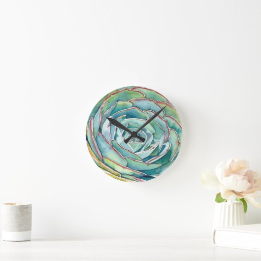 Succulente Echeveria Wall klok (Huis)