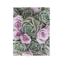 Succulente Echeverias en Rozen Vluchten Blanket
