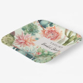 Succulente en Cactus Bloemen Papieren Bordje (Gebogen)