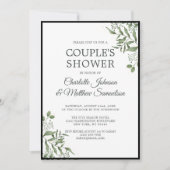 Succulente Eucalyptus Leaves Engagement Party Kaart (Voorkant)