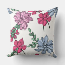 Succulente florale pasta werkt blauw, roze en wit