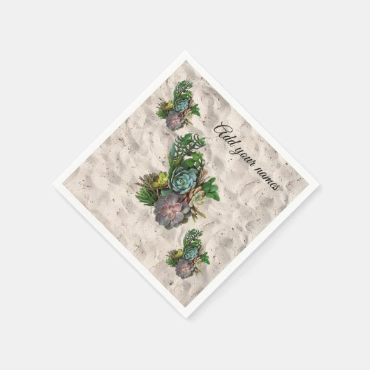 Succulente foto's servet (Hoek)