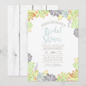 Succulente gelukzaligheid Waterverf | Vrijgezellen Kaart (Voorkant / Achterkant)