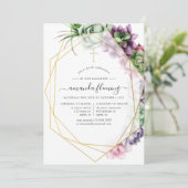 Succulente geometrische bevestiging kaart (Staand voorkant)