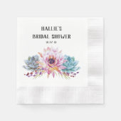 Succulente gepersonaliseerde servetten (Voorkant)