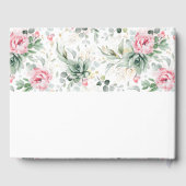 Succulente Greenery Pink Flowers Boho Wedding Gastenboek (Achterkant)