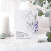Succulente Greenery Silver Leaves Engagement Party Kaart