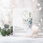 Succulente Greenery Silver Leaves Engagement Party Kaart