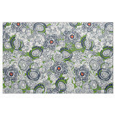 succulente groene oranje ster stof (Fat Quarter)