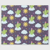 Succulente Hemel Baby Shower Cadeaupapier (Vlak)