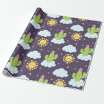 Succulente Hemel Baby Shower Cadeaupapier<br><div class="desc">Funky cactus inpakpapier.</div>