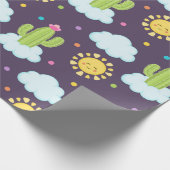 Succulente Hemel Baby Shower Cadeaupapier (Hoek)