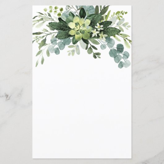 Succulente Kaarten van het Grieks bruiloft Eucalyp (Achterkant)