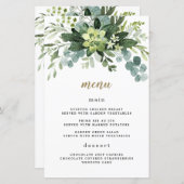 Succulente Kaarten van het Grieks bruiloft Eucalyp (Voorkant / Achterkant)