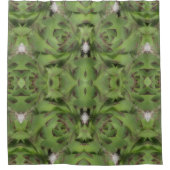 Succulente kippen en Abstracte kippen Douchegordijn (Voorkant)